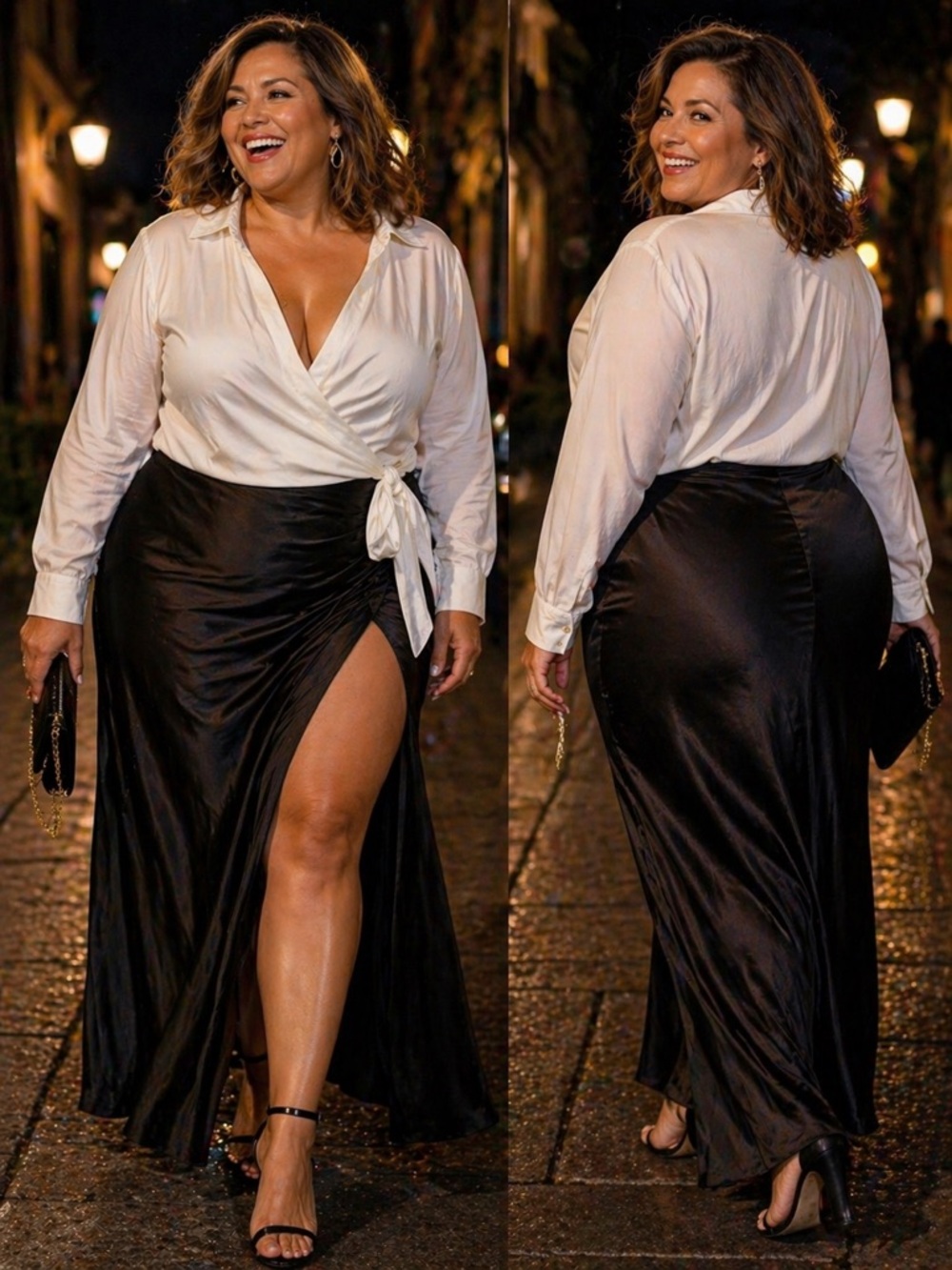 Worthington White Wrap Blouse with V-Neck